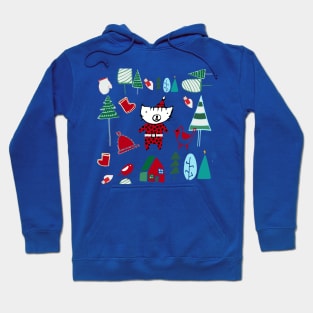 Santa Claus Kitten Hoodie